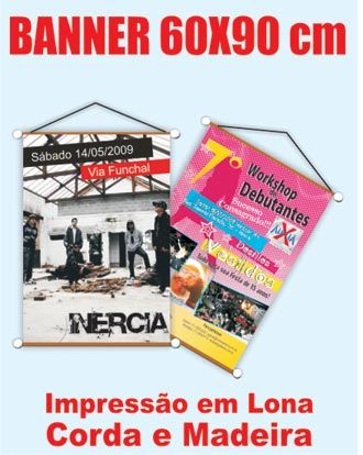 BANNER 60X90cm impressão digital
